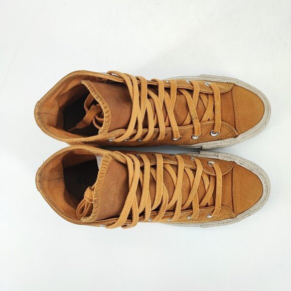 Converse Women’s Chuck Taylor All Star Brown Leather Boots Size 6.5 - Picture 4 of 8